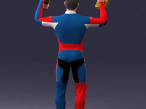 000169 Racing Champion Victory Pose 0808 3dp 3Dプリントモデル