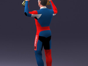 000169 Racing Champion Victory Pose 0808 3dp 3Dプリントモデル
