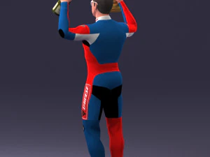 000169 Racing Champion Victory Pose 0808 3dp 3D Print Model