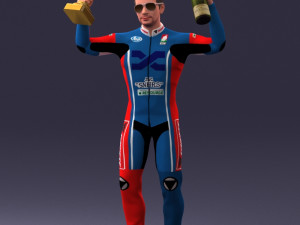 000169 Racing Champion Victory Pose 0808 3dp 3Dプリントモデル