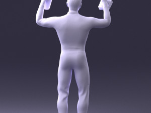 000169 Racing Champion Victory Pose 0808 3dp 3Dプリントモデル
