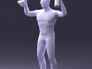 000169 Racing Champion Victory Pose 0808 3dp 3Dプリントモデル