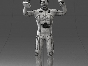 000169 Racing Champion Victory Pose 0808 3dp 3Dプリントモデル
