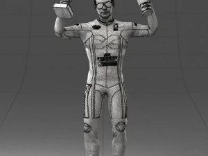 000169 Racing Champion Victory Pose 0808 3dp 3D Print Model