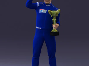 000170 Racing Champion Holding Trophy 0808 3D Modell