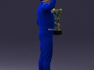 000170 Racing Champion Holding Trophy 0808 3D Model