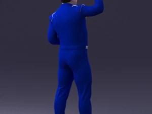 000170 Racing Champion Holding Trophy 0808 3D Model