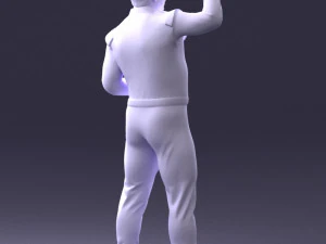 000170 Racing Champion Holding Trophy 0808 3D Model