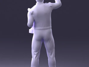 000170 Racing Champion Holding Trophy 0808 3D Model