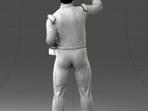 000170 Racing Champion Holding Trophy 0808 Modèle 3D