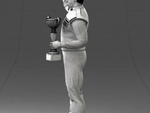 000170 Racing Champion Holding Trophy 0808 Modèle 3D