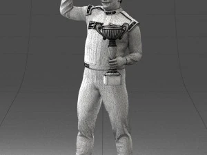000170 Racing Champion Holding Trophy 0808 3D Model