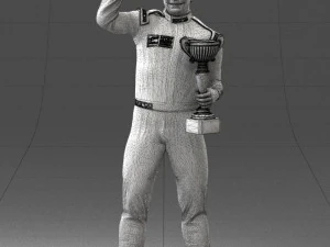 000170 Racing Champion Holding Trophy 0808 3D Model
