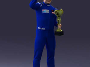000170 Racing Champion Holding Trophy 0808 3dp 3D-Druckmodell