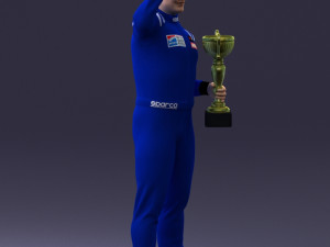 000170 Racing Champion Holding Trophy 0808 3dp 3D-Druckmodell