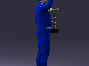 000170 Racing Champion Holding Trophy 0808 3dp 3D-Druckmodell
