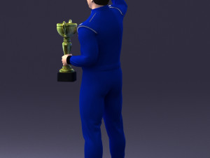 000170 Racing Champion Holding Trophy 0808 3dp 3D-Druckmodell
