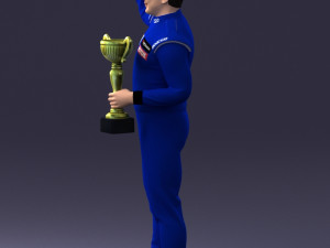 000170 Racing Champion Holding Trophy 0808 3dp 3D-Druckmodell