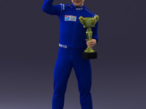 000170 Racing Champion Holding Trophy 0808 3dp 3D-Druckmodell