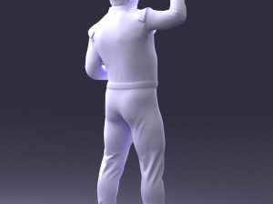 000170 Racing Champion Holding Trophy 0808 3dp 3D-Druckmodell
