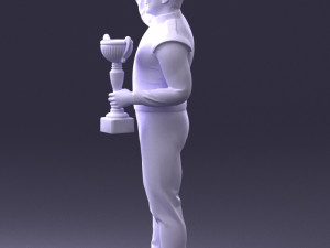 000170 Racing Champion Holding Trophy 0808 3dp 3D-Druckmodell