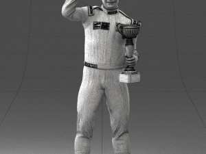 000170 Racing Champion Holding Trophy 0808 3dp 3D-Druckmodell