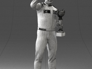 000170 Racing Champion Holding Trophy 0808 3dp 3D-Druckmodell