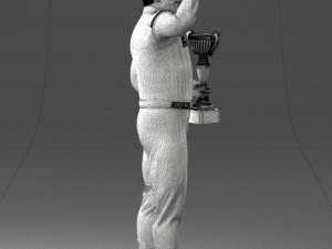 000170 Racing Champion Holding Trophy 0808 3dp 3D-Druckmodell