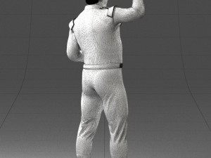 000170 Racing Champion Holding Trophy 0808 3dp 3D-Druckmodell