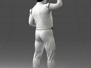 000170 Racing Champion Holding Trophy 0808 3dp 3D Print Model