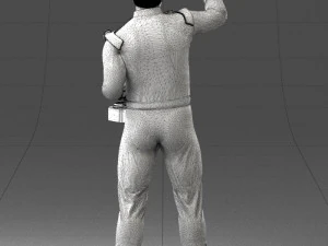 000170 Racing Champion Holding Trophy 0808 3dp 3D Print Model