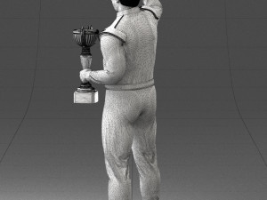 000170 Racing Champion Holding Trophy 0808 3dp 3D-Druckmodell