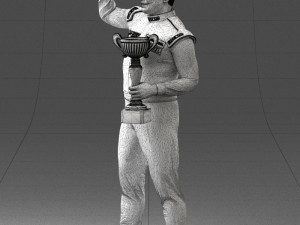 000170 Racing Champion Holding Trophy 0808 3dp 3D-Druckmodell