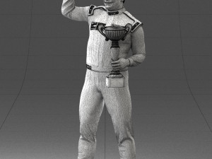000170 Racing Champion Holding Trophy 0808 3dp 3D-Druckmodell
