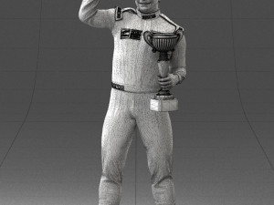 000170 Racing Champion Holding Trophy 0808 3dp 3D-Druckmodell