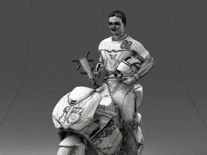 000171 Motorcycle Racer with Bike and Trophy 0809 3dp 3D 打印模型