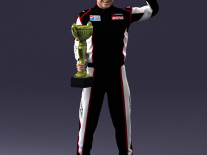 000179 Race Car Driver Champion 0906 3dp 3D Принт Модель
