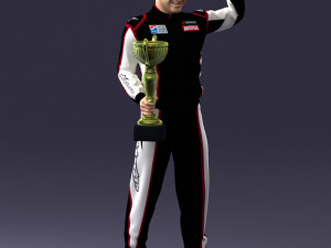 000179 Race Car Driver Champion 0906 3dp 3D Принт Модель