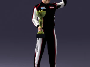 000179 Race Car Driver Champion 0906 3dp 3D Print Model