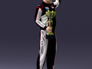000179 Race Car Driver Champion 0906 3dp 3D Принт Модель