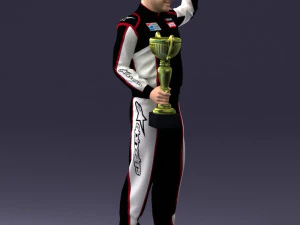 000179 Race Car Driver Champion 0906 3dp 3D Print Model