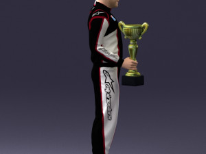 000179 Race Car Driver Champion 0906 3dp 3D Принт Модель