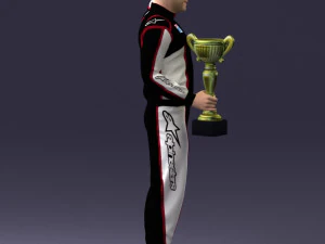 000179 Race Car Driver Champion 0906 3dp 3D Print Model