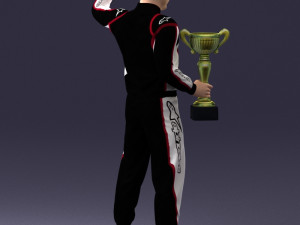 000179 Race Car Driver Champion 0906 3dp 3D Принт Модель
