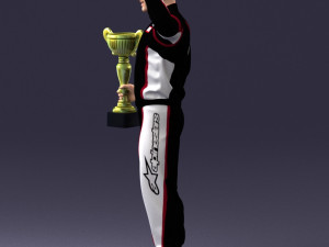 000179 Race Car Driver Champion 0906 3dp 3D Принт Модель