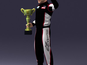 000179 Race Car Driver Champion 0906 3dp 3D Принт Модель