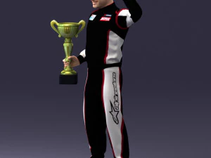 000179 Race Car Driver Champion 0906 3dp 3D Print Model