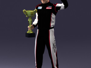 000179 Race Car Driver Champion 0906 3dp 3D Принт Модель