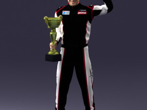 000179 Race Car Driver Champion 0906 3dp 3D Принт Модель