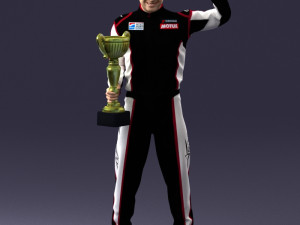000179 Race Car Driver Champion 0906 3dp 3D Принт Модель